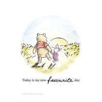 Affisch – Nalle Puh -Vänskapssolnedgång