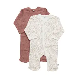 Långärmad Pyjamas med Fot 2-pack - Burlwood | Kläder - Underkläder & pyjamas - Pyjamasar | BabyMode