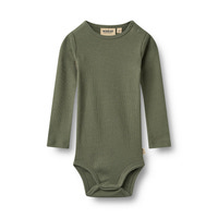 Wheat Spencer Långärmad Rib Body - Thyme