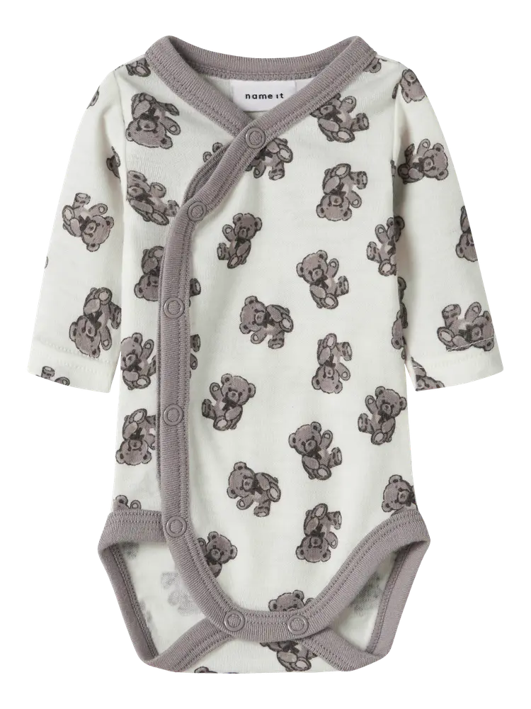 Name It Willu Ull Långärmad Body - Snow White - 40