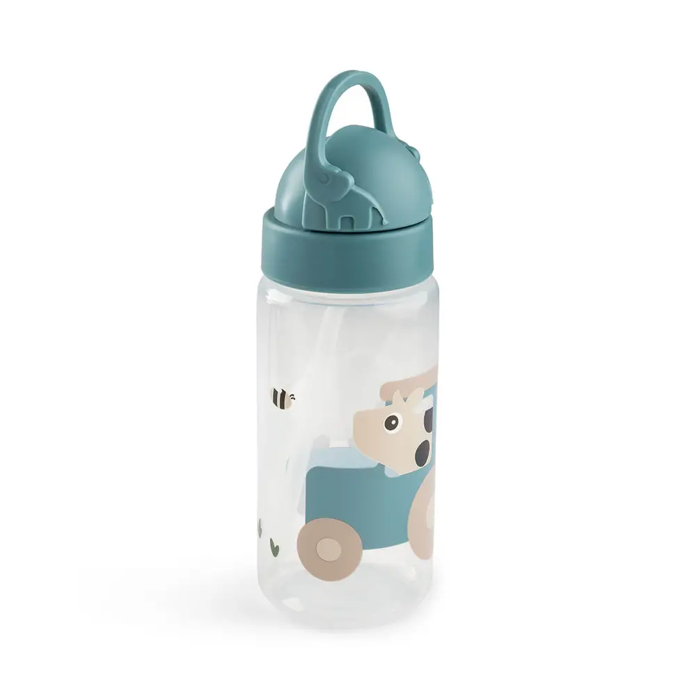 Dricksflaska med sugrör Tiny Farm Blå 350 ml | Baby & Barn - Äta - Matlådor & vattenflaskor | BabyMode