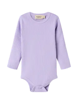 Plain Långärmad Body - Soft lavender | Kläder - Bodys & overaller - Långärmad body | BabyMode