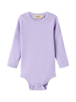 Plain Långärmad Body - Soft lavender