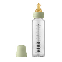 Nappflaska Baby Glas Latex 225ml - Sage