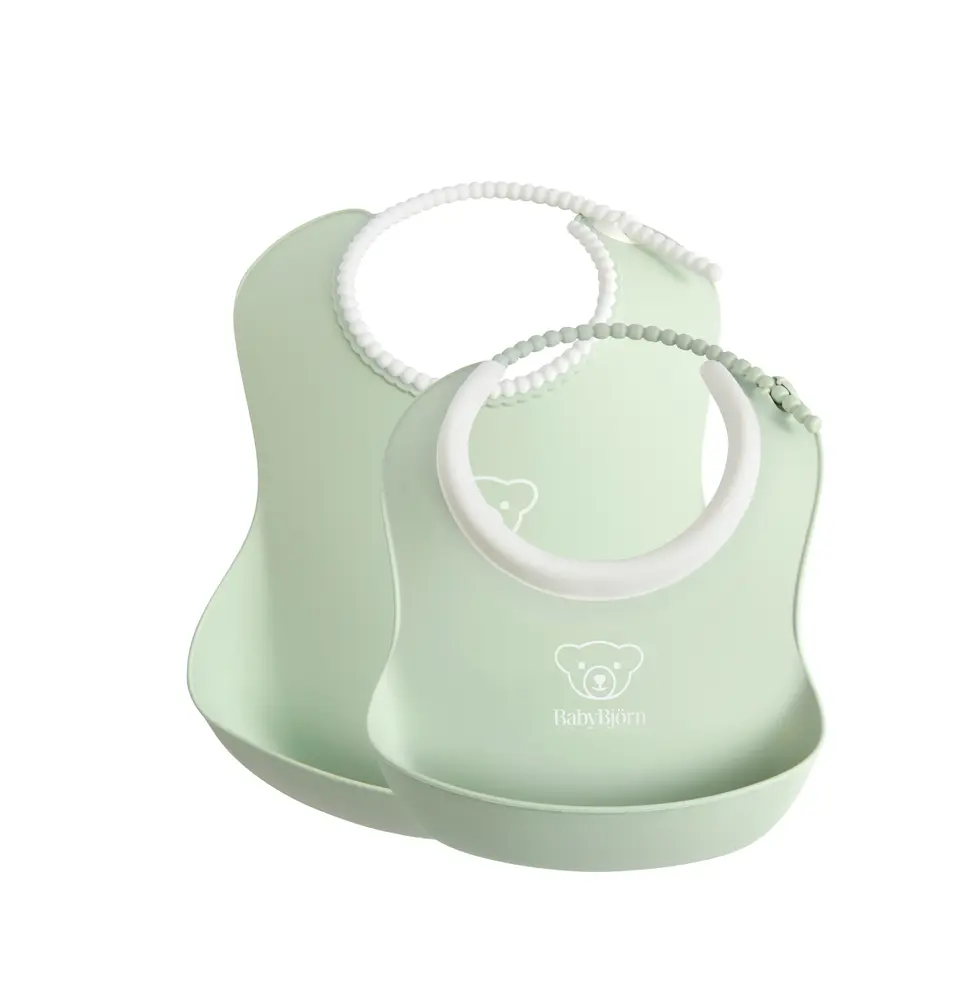 Haklappset 2 pack - Blekgrön | Baby & Barn - Äta - Haklappar | BabyMode