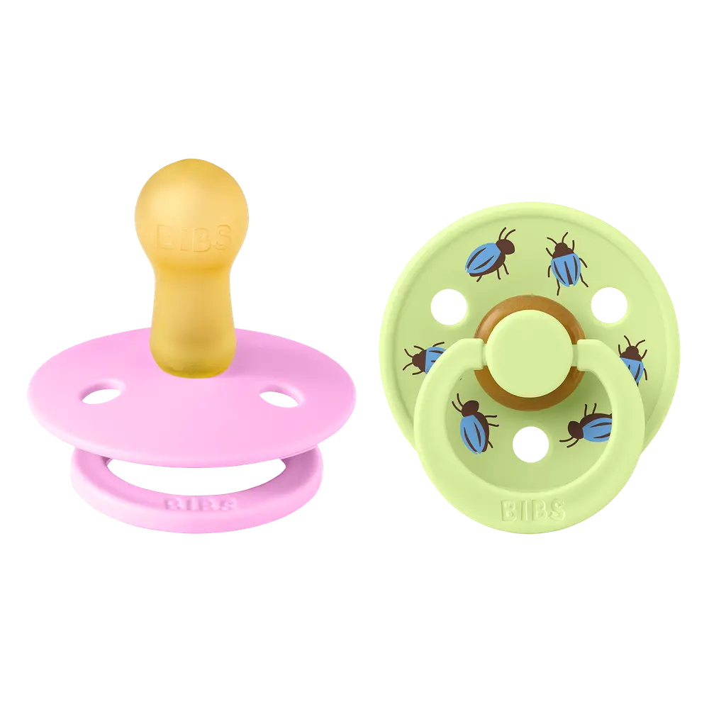 Bibs Beetle Mix 2-Pack Latex Strl 2 Napp - Ballet/Matcha