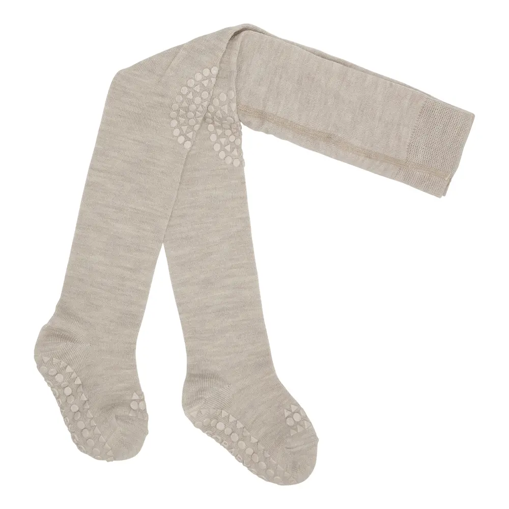 Strumpbyxor med Krypskydd Ull - Sand - 6-12M | Barnkläder - Ull - Strumpor & ullstrumpbyxor | BabyMode