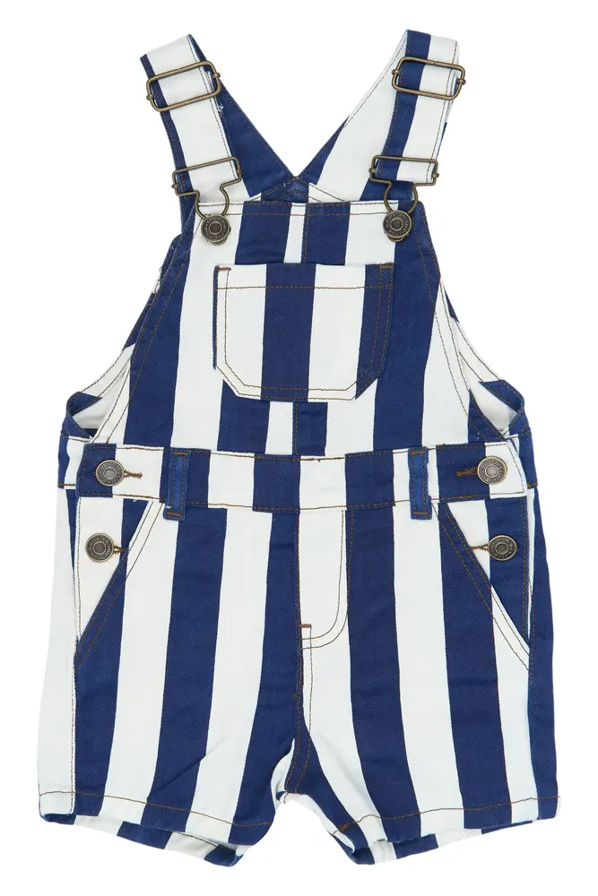 Silan Hängselbyxor - True Blue Striped - 86 | Barnkläder - Underdelar - Byxor | BabyMode