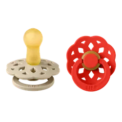 Napp Boheme 2-pack Latex 0-6 mån - Vanilla/Candy Apple | Baby & Barn - Sköta - Nappar | BabyMode
