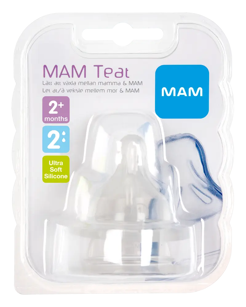 MAM 2-pack Dinappar Strl 2 | Baby & Barn - Äta - Nappflaskor | BabyMode