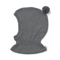 Stickad Balaclava Pomi - Stormy Blue