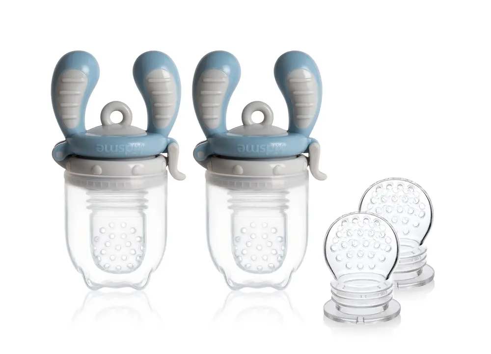 Kidsme Foodfeeder Startpaket 2-pack - Azure | Baby & Barn - Äta - Smaknappar | BabyMode