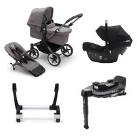 Donkey 5 Mono Graphite/Grey Melange + Turtle Air By Nuna Travel System