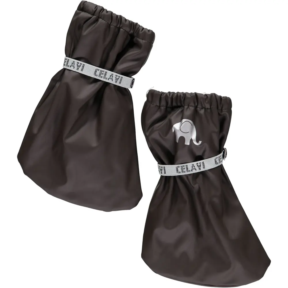 Fodrade PU-Regntossor - Svart - 0 | Barnkläder - Mössor, vantar och tossor - Överdragstossor | BabyMode