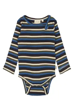 Långärmad Body Randig - True Navy Multi Stripe | Kläder - Bodys & overaller - Långärmad body | BabyMode