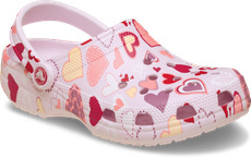 Classic VDay Clog K - Pink Milk/Hearts