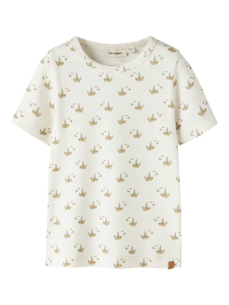 Lil Atelier Gayo Sor T-Shirt - Coconut Milk - 98 | Barnkläder - Toppar - T-shirts & toppar | BabyMode