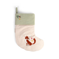 Broderad strumpa - Wonderful Winter - Räv