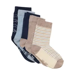 Mönstrade Strumpor 5-pack - Navy | Kläder - Strumpor & strumpbyxor - Strumpor | BabyMode