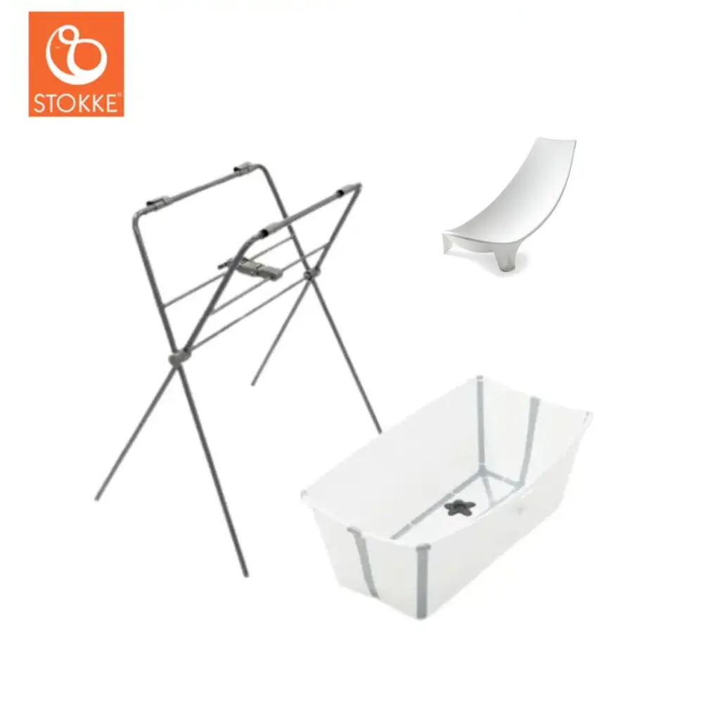 Stokke® Flexi Bath Badbalja Inkl. Stativ & Stöd Till Nyfödd - White | Baby & Barn - Sköta - Badkar & badtillbehör | BabyMode