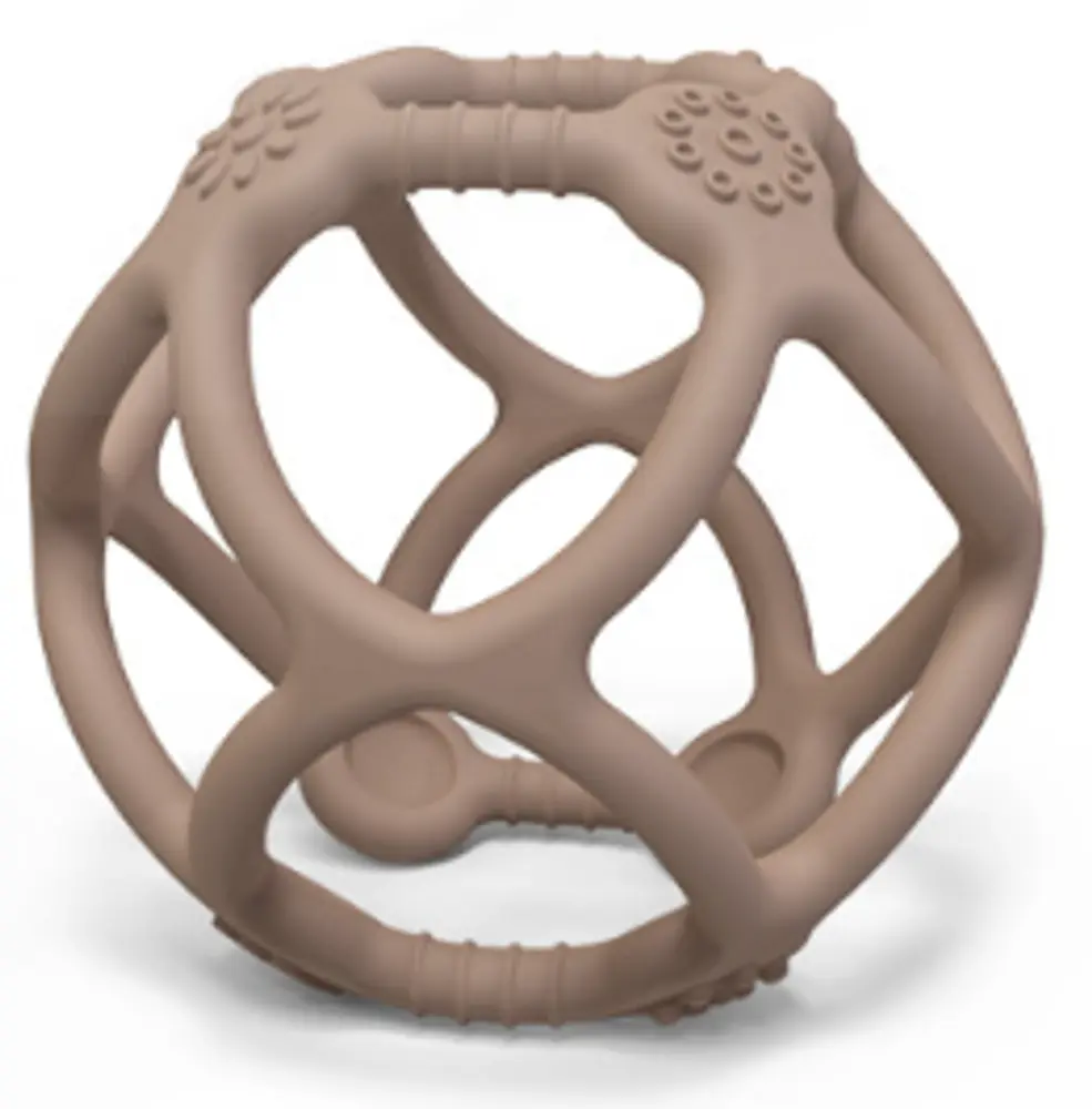 Bitleksak Boll Silikon - Beige | Leksaker - Babyleksaker - Skallror & bitringar | BabyMode