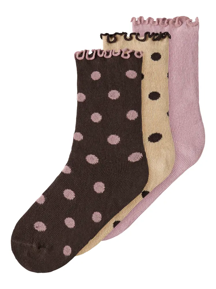 Name It Nina Strumpor 3-Pack - Sesame - 28/30