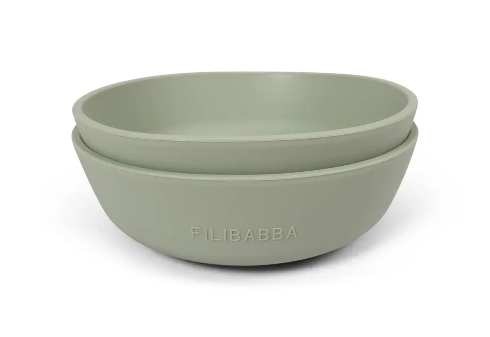 Silikonskål 2-pack - Green | Baby & Barn - Äta - Barnserviser | BabyMode