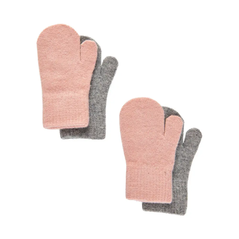 Vantar 2-pack - Misty Rose - 3-6 år | Barnkläder - Ull - Ullmössor, ullvantar och ulltossor | BabyMode