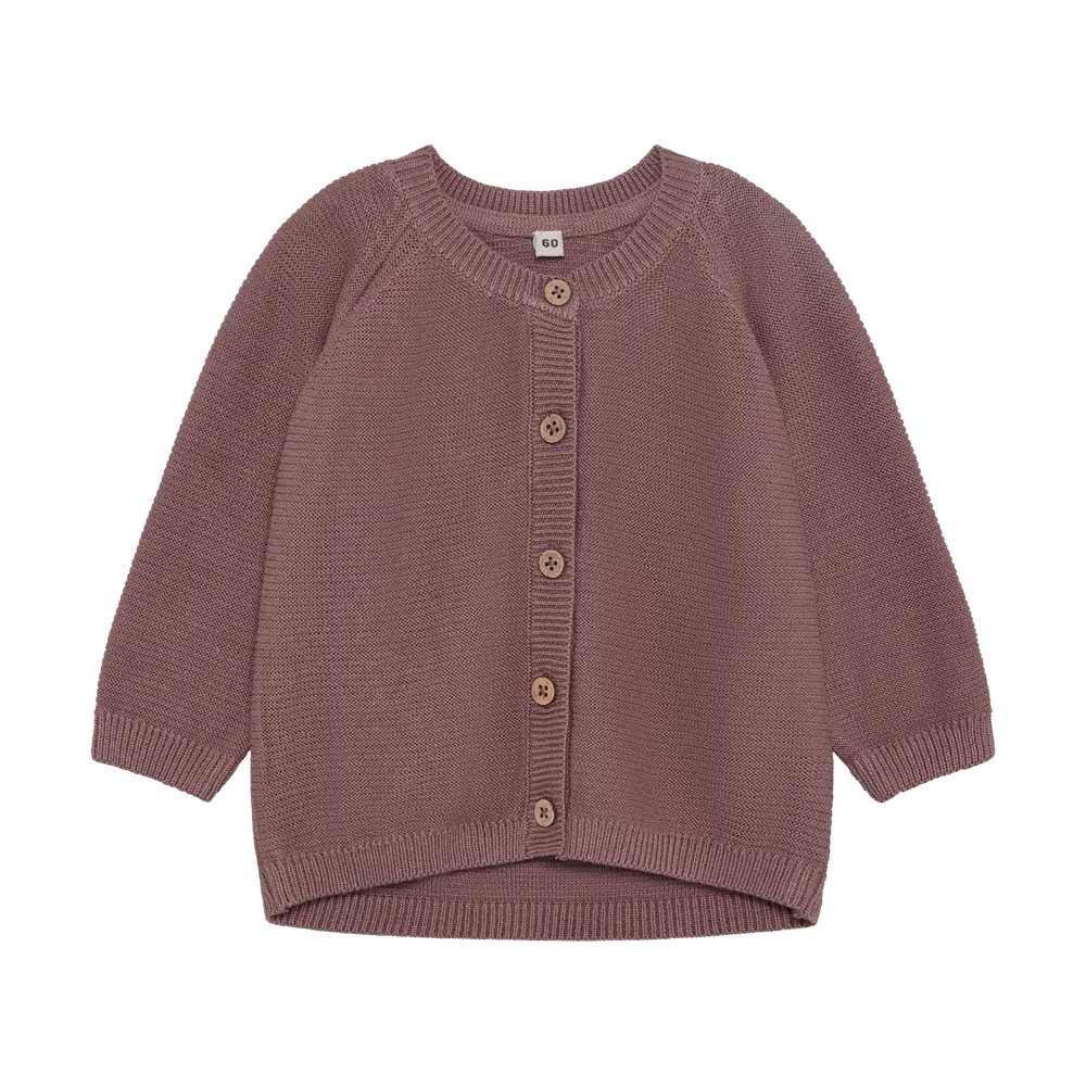 Stickad Kofta - Deauville Mauve - 80 | Barnkläder - Toppar - Koftor, västar & tröjor | BabyMode