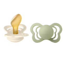 Napp Couture 2-pack Latex 6-18 mån - Ivory/Sage | Baby & Barn - Sköta - Nappar | BabyMode