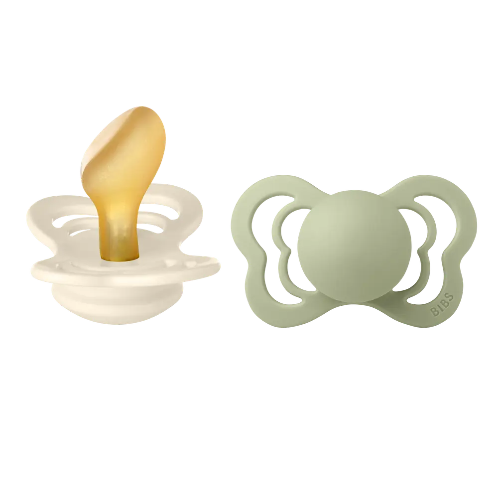 Napp Couture 2-pack Latex 6-18 mån - Ivory/Sage | Baby & Barn - Sköta - Nappar | BabyMode