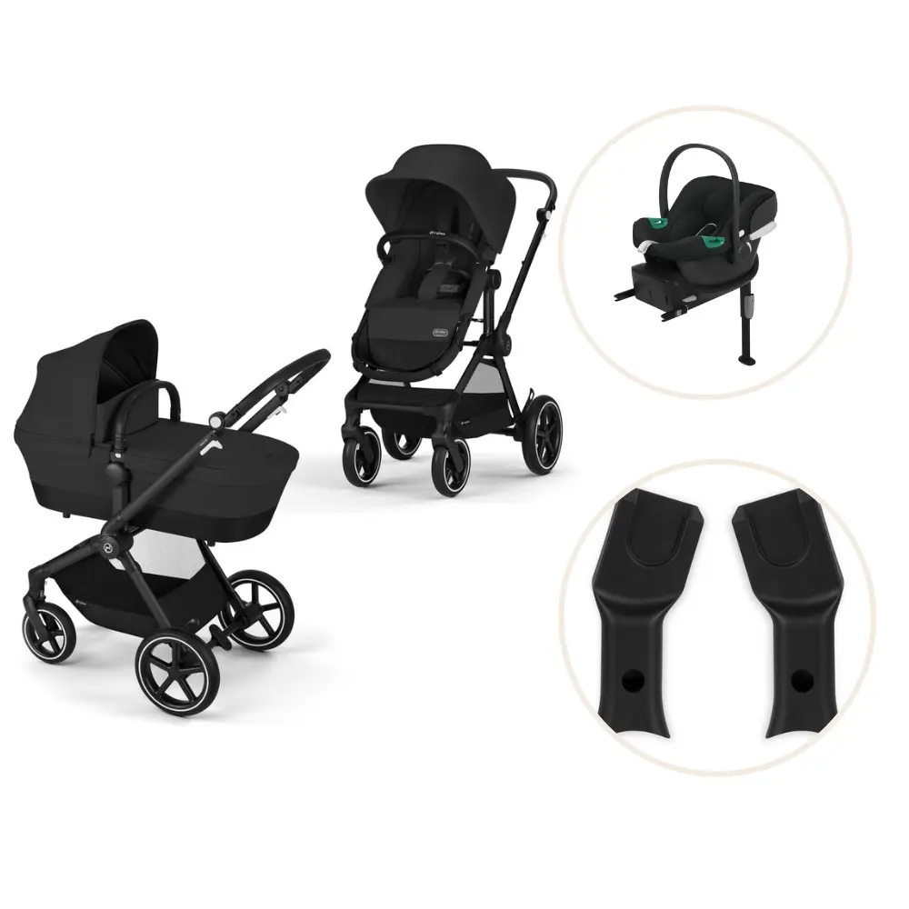 Cybex Eos Lux Barnvagn - Moon Black/Black