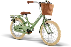 Youke Classic 16-Alu Springcykel med Korg - Retro Grön