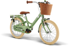 Youke Classic 16-Alu Springcykel med Korg - Retro Grön