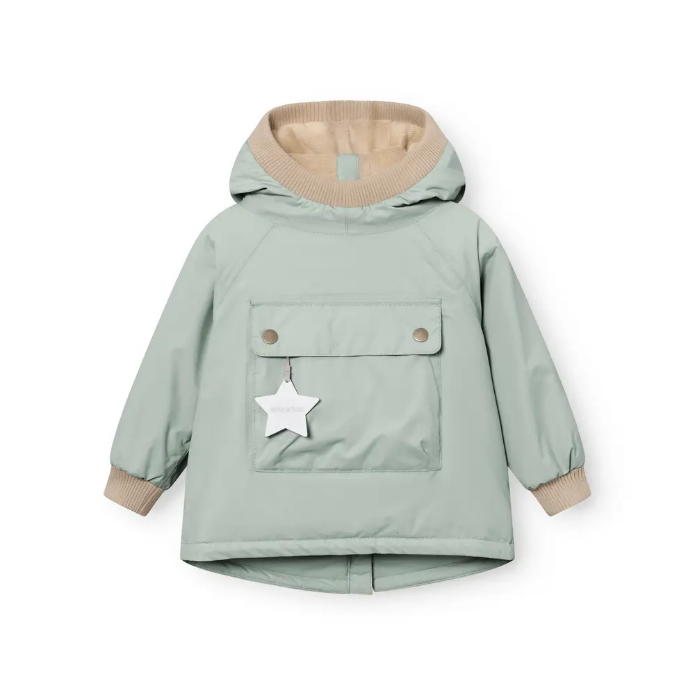 Mini A Ture Matbabywen Fleecefodrad Vinteranorak - Slate Gray - 9 MDR./74