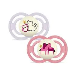 Perfect Night Silk Napp 6-16 mån 2-pack - Pink | Baby & Barn - Sköta - Nappar | BabyMode