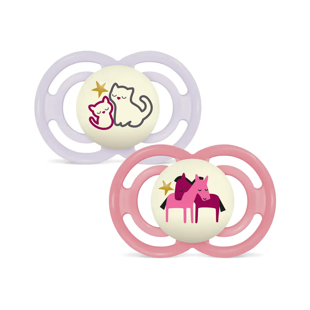 Perfect Night Silk Napp 6-16 mån 2-pack - Pink | Baby & Barn - Sköta - Nappar | BabyMode