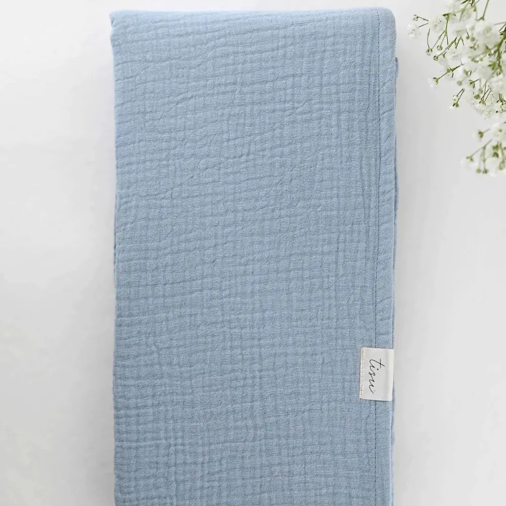 Muslinfilt - Ljusblå | Barnrum - Textilier - Muslinfiltar | BabyMode
