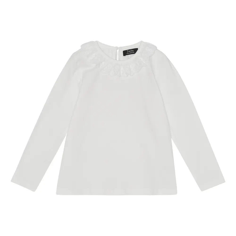 Blus - Vit - 128/134 | Barnkläder - Toppar - Blusar | BabyMode
