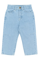 Silvio Barrel Fit Jeans - Light blue denim