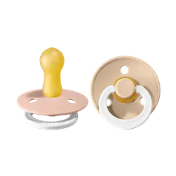 Napp Colour Night 2-pack Latex Rund 6-18 mån - Blush/Vanilla | Baby & Barn - Sköta - Nappar | BabyMode
