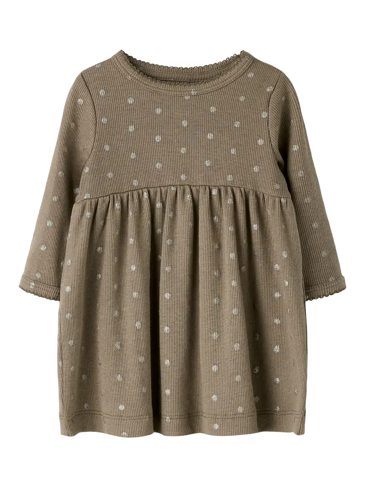 Name It Lona Klänning - Taupe Gray - 86