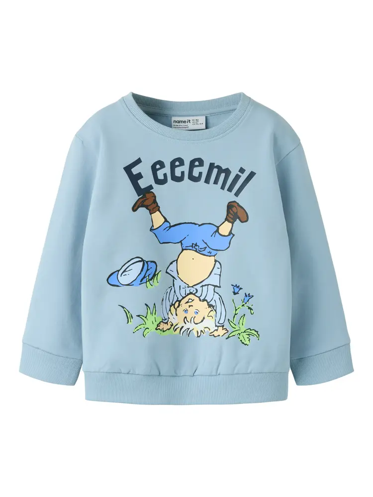Maska Emil Sweatshirt - Blue fog - 110 | Barnkläder - Toppar - Koftor, västar & tröjor | BabyMode