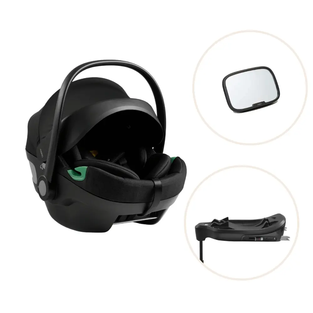 Axkid Gokid Babyskydd Inkl. Bas Och Spegel - Coastal Storm Black | Bilbarnstolar - Bilstolspaket | BabyMode