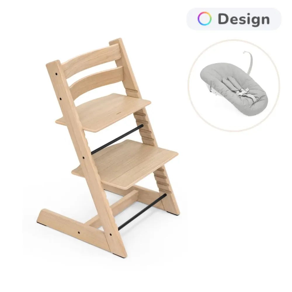 Stokke&reg; Tripp Trapp Stol Oak Natural Inkl. Newborn Set