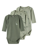 Långärmad Body 3-Pack - Agave green