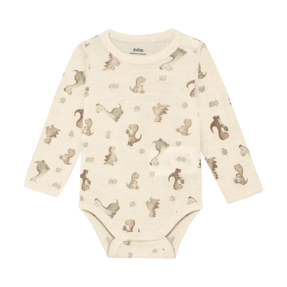 BeKids Långärmad Ullbody - Forest Fog - 70