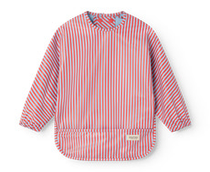 MarMar Copenhagen Apron Långärmad Haklapp - Blue Red Stripes