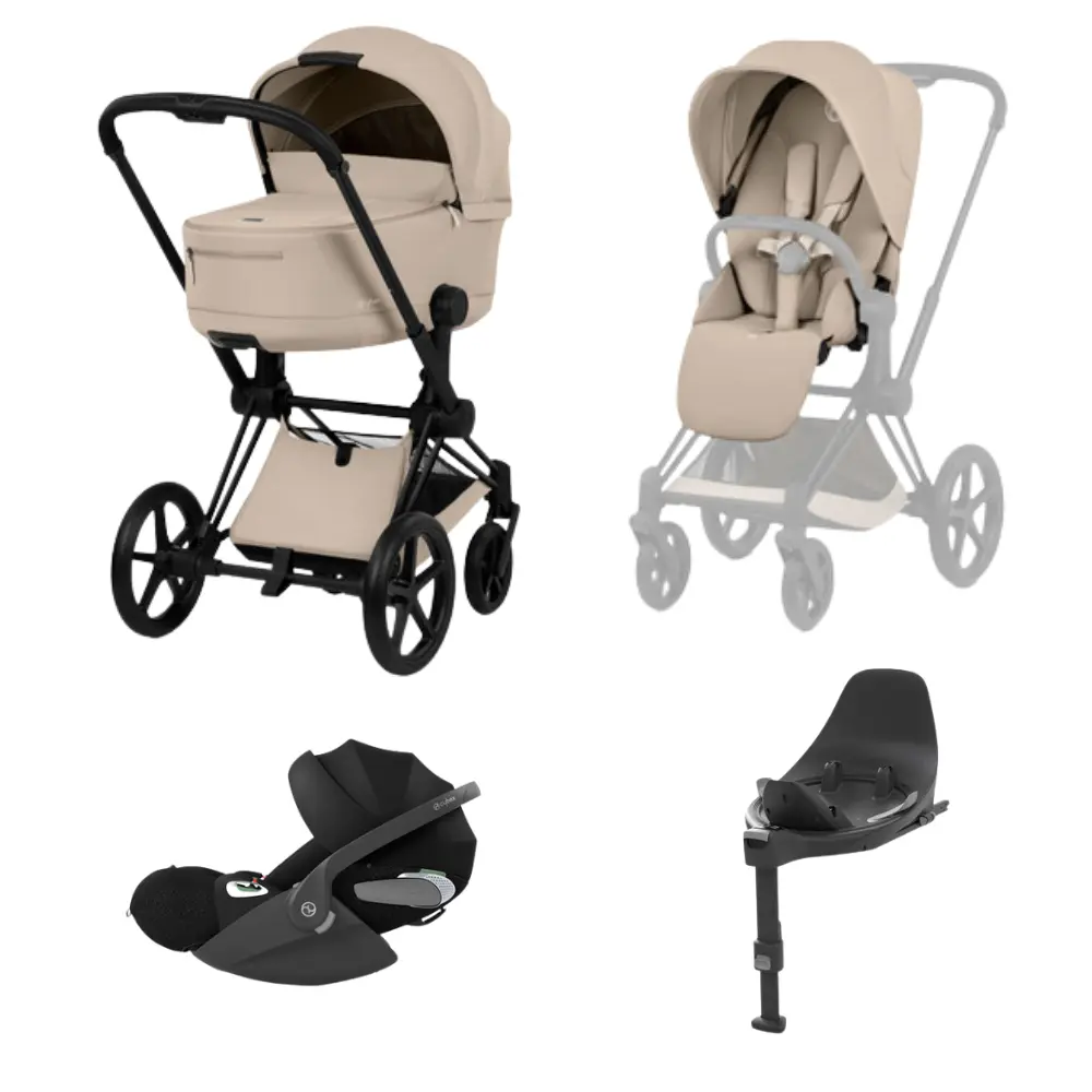 Cybex Priam Duovagn Matt Black/Cozy Beige