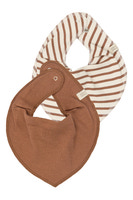 Petit Piao Sky Bib 2-Pack - Rawhide Striped
